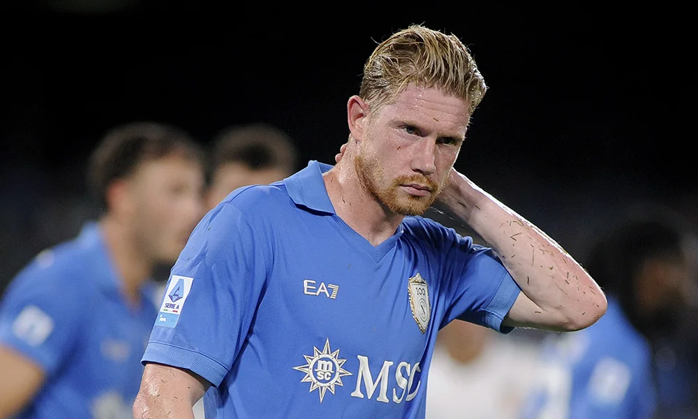 Napoli, De Bruyne sbaglia un rigore dopo sei anni!